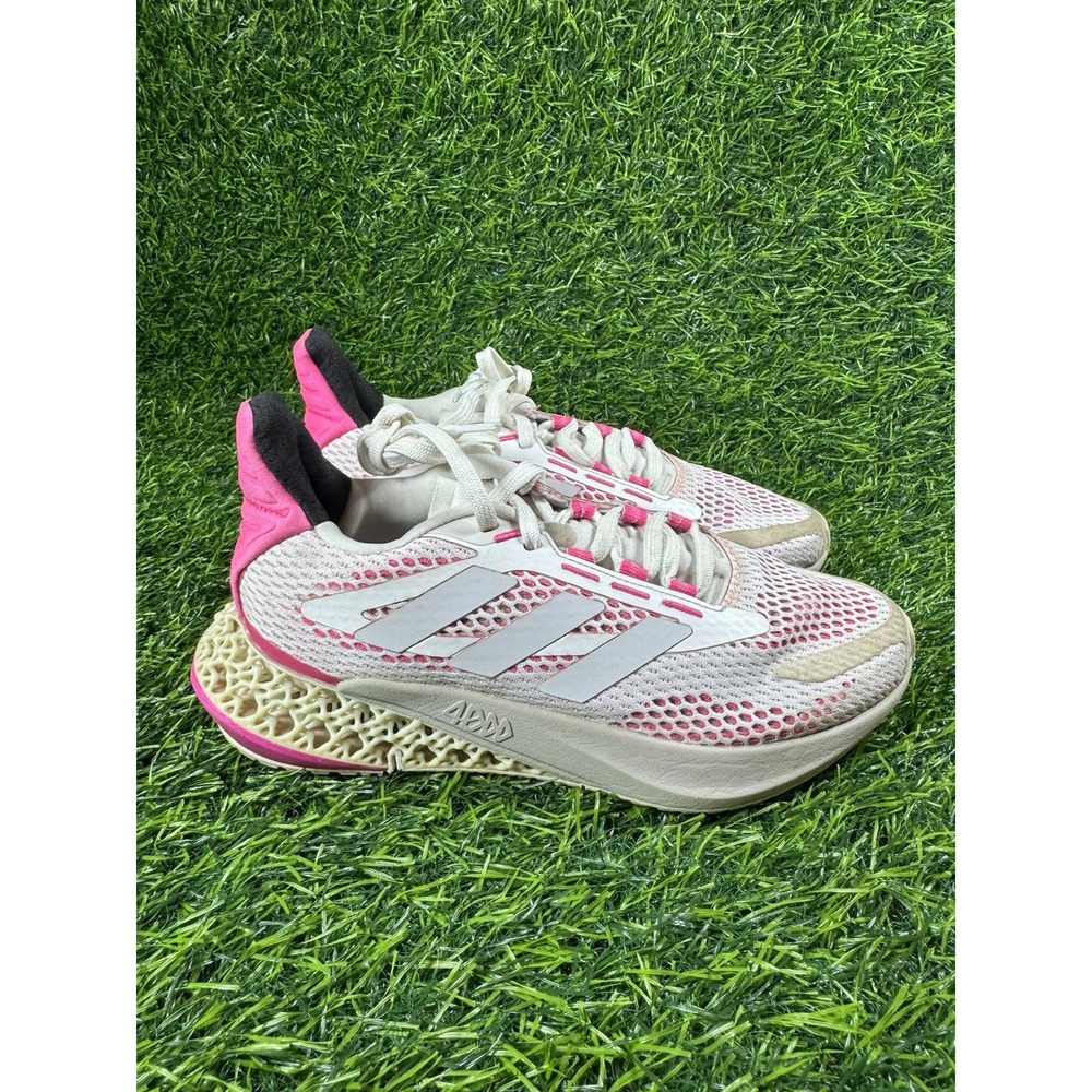 Adidas Women's Size 5.5 Running Shoes 4DFWD PULSE Q46225 White Shock Pink Grey